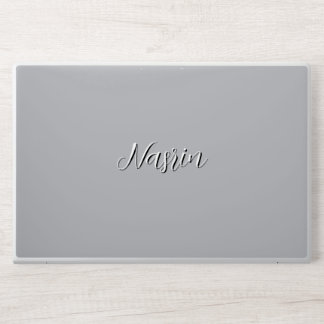 Personalized Name and #d8bff6 color  HP Laptop Skin