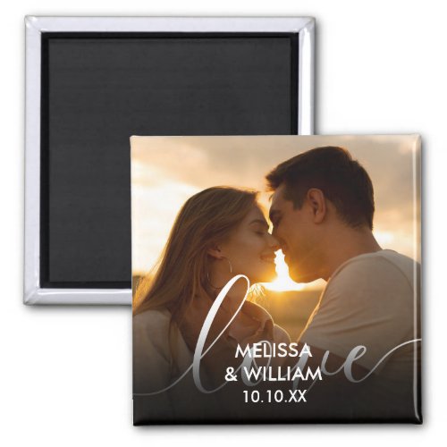 Personalized Name And Date Photo Magnet