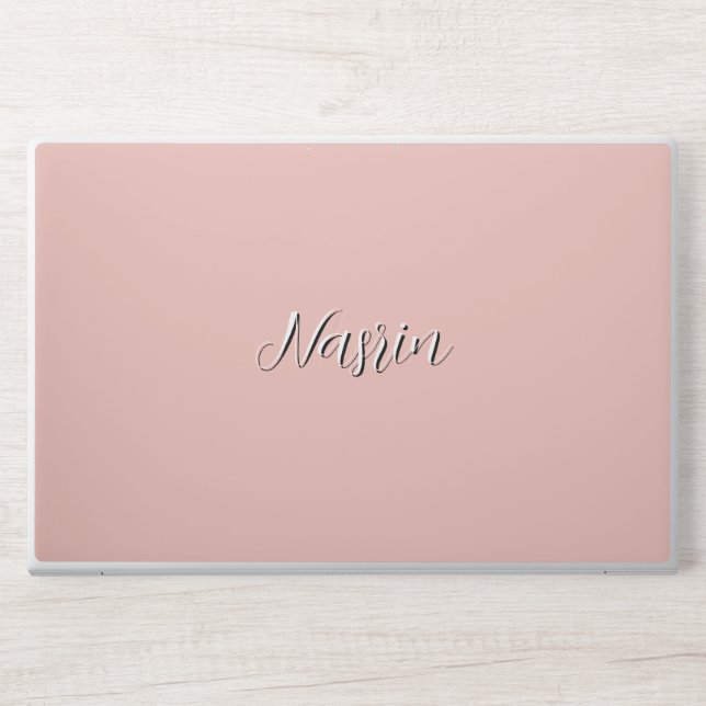 Personalized Name and #FOBFB9 color  HP Laptop Skin (Front)