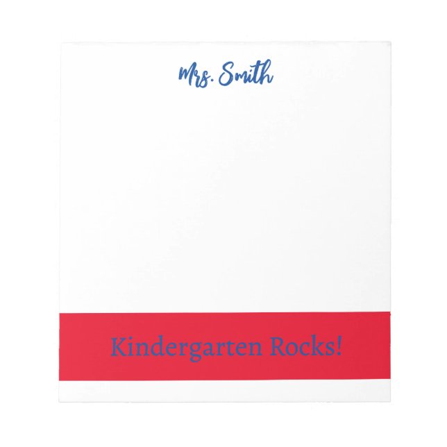 PERSONALIZED NAME AND GRADE Notes (Front)