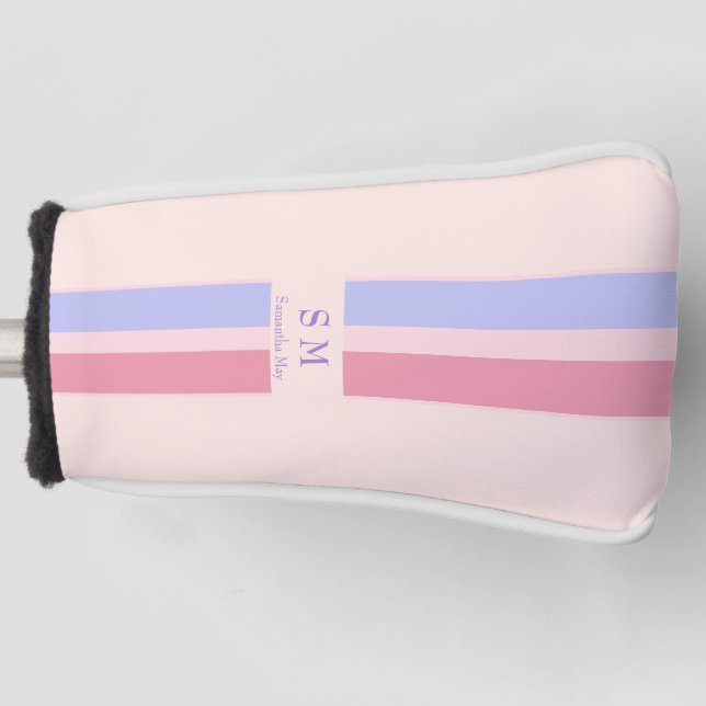 Personalized name and initial   golf head cover (Front)