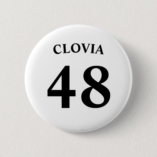 Personalized name and Jersey number  Button (Front)