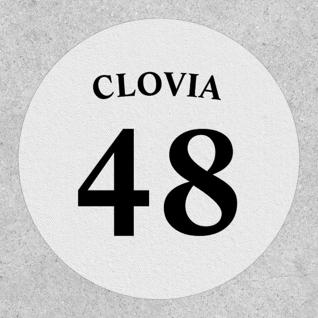 Personalized name and Jersey number  Patch (Front)