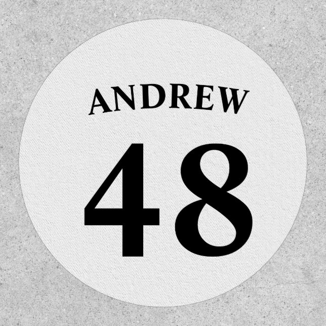 Personalized name and Jersey number  Patch (Front)