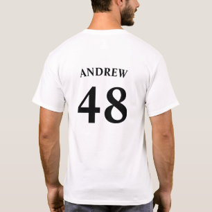 Personalized name and Jersey number  T-Shirt