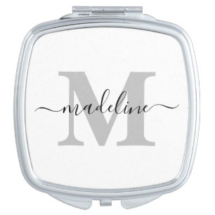 Personalized  name and letter compact mirror