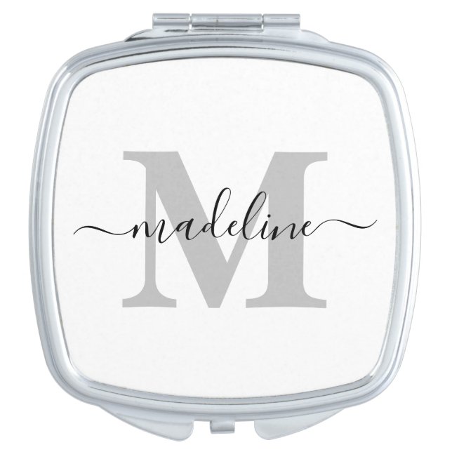 Personalized  name and letter compact mirror (Front)