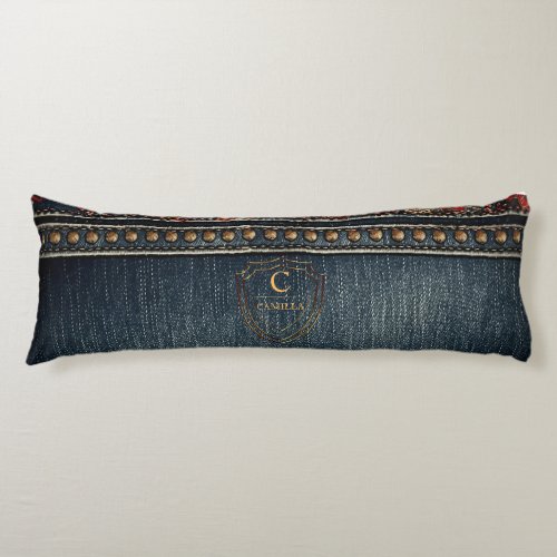 Personalized Name and Monogram Jeans for You Body Pillow