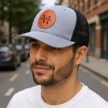 Personalized Name And Monogram Leather Patch Hat<br><div class="desc">Monogrammed personalized gift ideas for the sailor/ sailing person. Leather cap patches from Ricaso - add monogram and name</div>