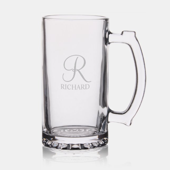 Personalized Name and Monogram Stein (Glassware)