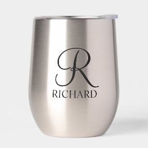Personalized Name and Monogram Thermal Wine Tumbler