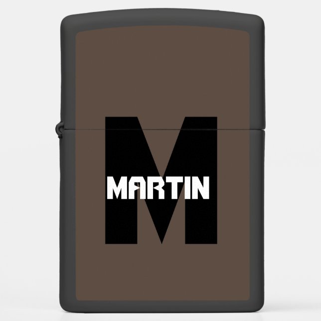 Personalized Name and monogram  Zippo Lighter (Front)