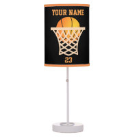 Personalized Name and Number Basketball Desk Lamp