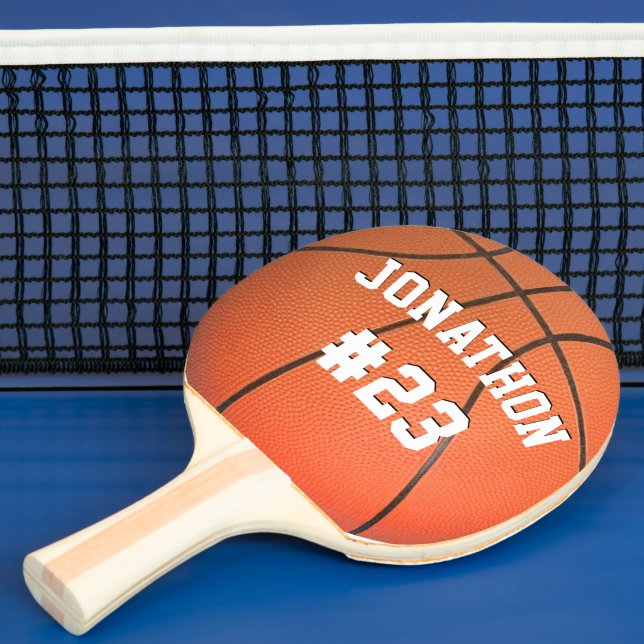 Personalized Name and Number Basketball Ping-Pong Paddle (Insitu)