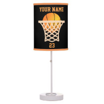 Personalized Name and Number Basketball Table Lamp Personalized Name and Number Basketball Table Lamp