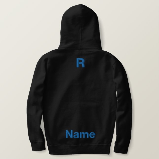 Personalized Name and Number Embroidered Hoodie (Design Back)