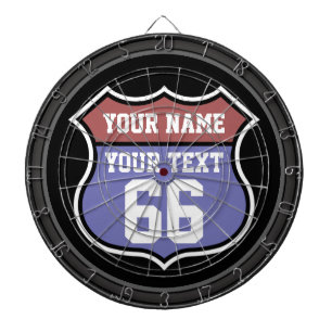 Personalized Name and Number Road Sign Dartboard With Darts