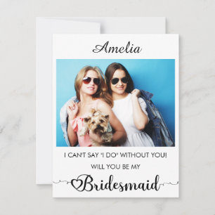 Personalized name and Photo Bridesmaid Proposal