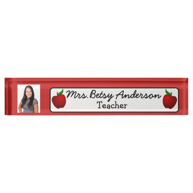 Personalized Name and Photo Name Plate Teacher (Front)