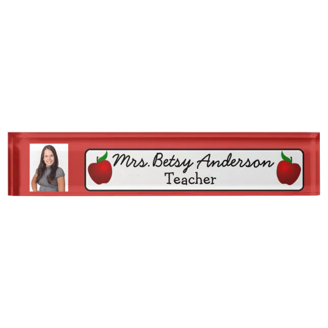 Personalized Name and Photo Name Plate Teacher | Zazzle