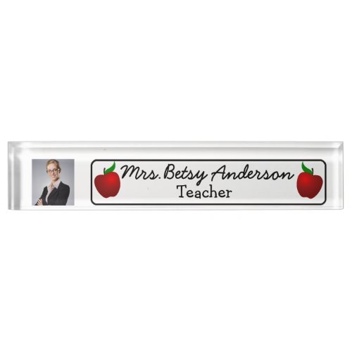 Personalized Name and Photo Name Plate Teacher