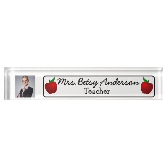 Personalized Name And Photo Name Plate Teacher 