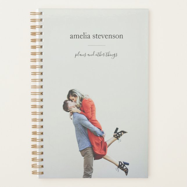 Personalized Name and Photo Overlay Elegant Planner (Front)
