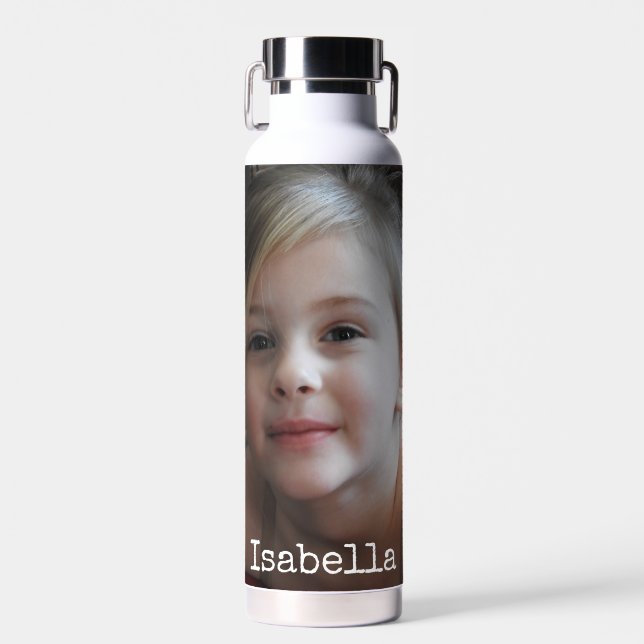 Personalized Name and Photo Water Bottle (Front)
