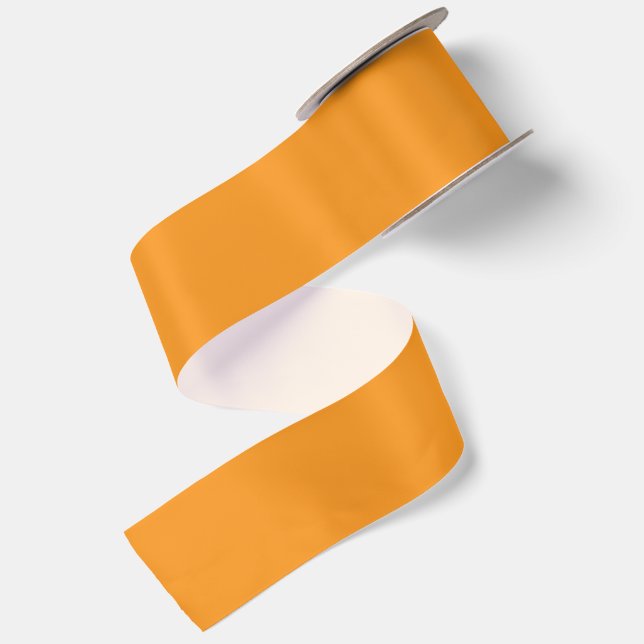 PERSONALIZED NAME AND TEXT ORANGE SATIN RIBBON (Front+Back)
