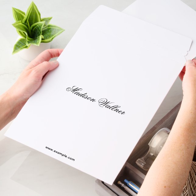 Personalized Name and Web Address Envelope Mailers (Desk)