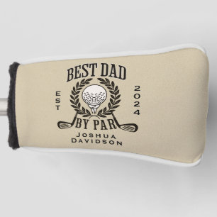 Personalized Name and Year Best Dad by Par Golf Head Cover
