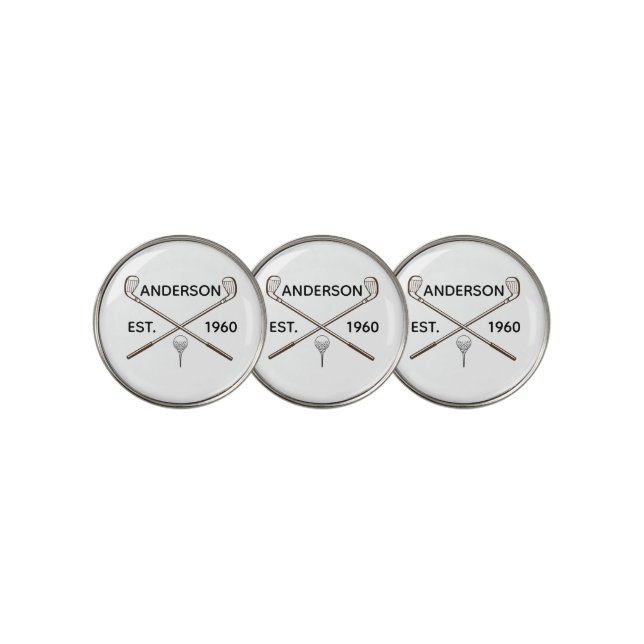 Personalized Name and Year  Golf Ball Marker (3 Up)