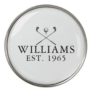 Personalized Name And Year Golf Clubs Ball Marker