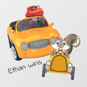 Personalized Name Animal Racing Floor Decals