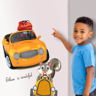 Personalized Name Animal Racing Floor Decals