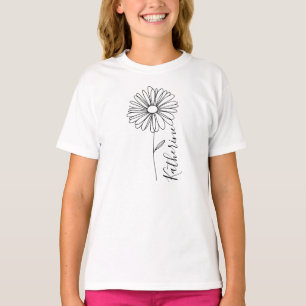Personalized name April daisy Birth Flower T-Shirt