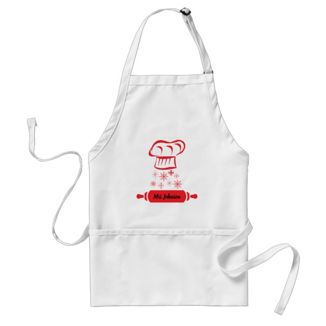 Personalized Name Apron, Christmas Apron  (Front)