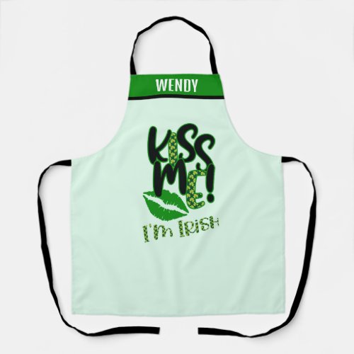 Personalized Name Aprons Funny Kiss Me Im Irish Apron