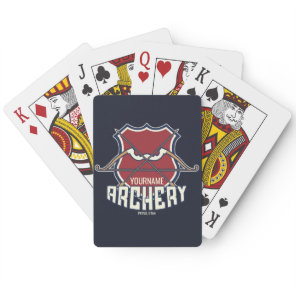 Personalized NAME Archery Sports Recurve Bow Arrow Poker Cards
