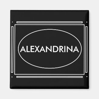 Personalized Name Art Deco Gift Magnet