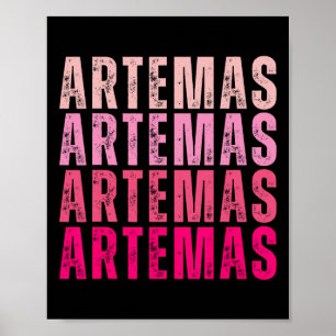Personalized Name Artemas I Love Artemas Vintage  Poster