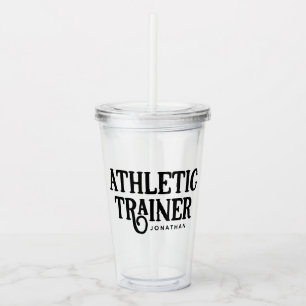 Personalized Name Athletic Trainer Acrylic Tumbler