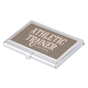 Personalized Name Athletic Trainer Business Card Case