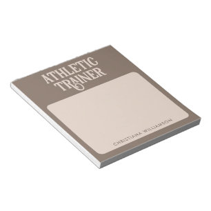 Personalized Name Athletic Trainer Notepad