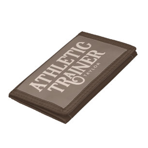Personalized Name Athletic Trainer Tri-fold Wallet