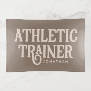 Personalized Name Athletic Trainer Trinket Tray