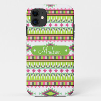 Personalized Name Aztec Andes Tribal Mountains iPhone 11 Case