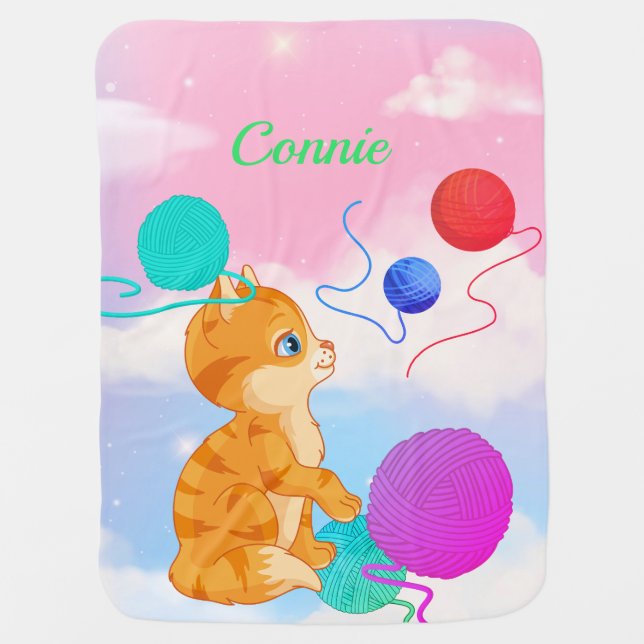 Personalized Name Baby blanket  (Front)