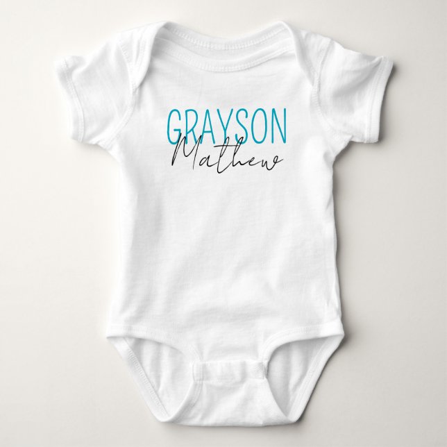 Personalized Name Baby Boy custom - Personalized  Baby Bodysuit (Front)