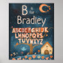 Personalized Name Baby Boys Nursery Alphabet Poster